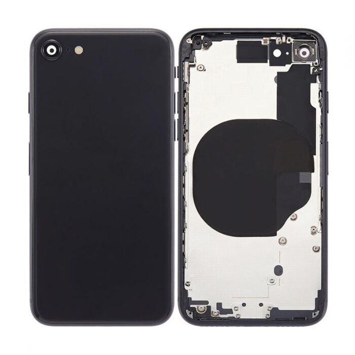 Back Housing with Power Flex Black No Logo for iPhone SE2020 (SE2)