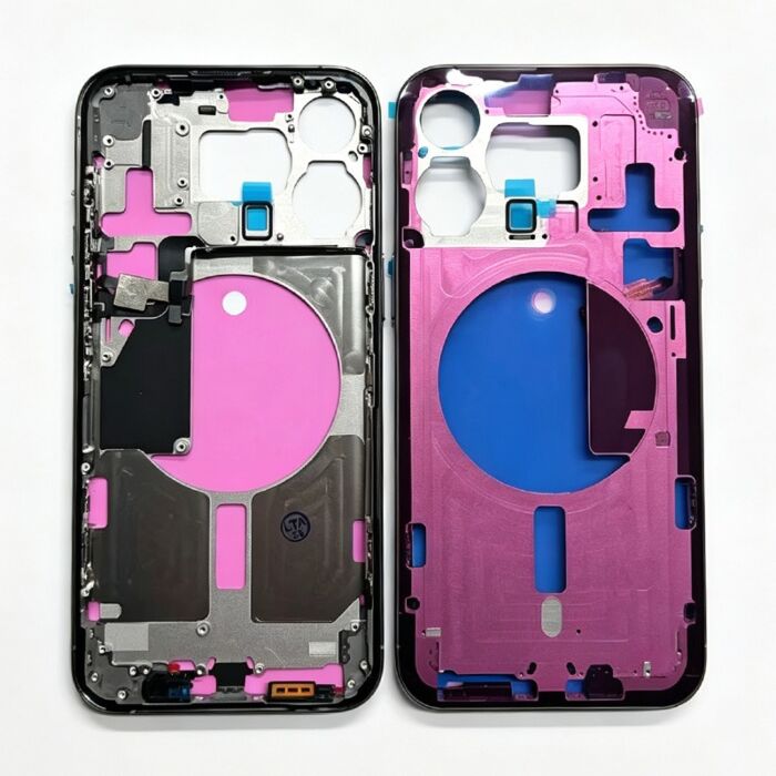 Middle Frame with Power and Volume Flex for iPhone 15Pro Max Grey (Best Aftermarket)
