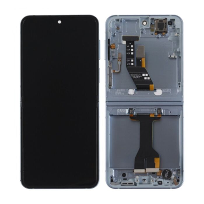 Samsung Z Flip 6 5G F741 Inner Screen Assembled with Service Pack Frame Blue