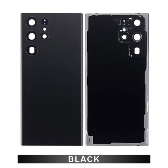 Samsung S22Ultra S908 Back Glass Black (Aftermarket Premium)