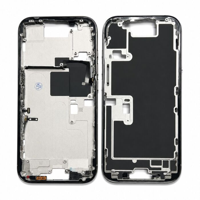 Middle Frame with Power and Volume Flex for iPhone 16Pro White (Best Aftermarket)