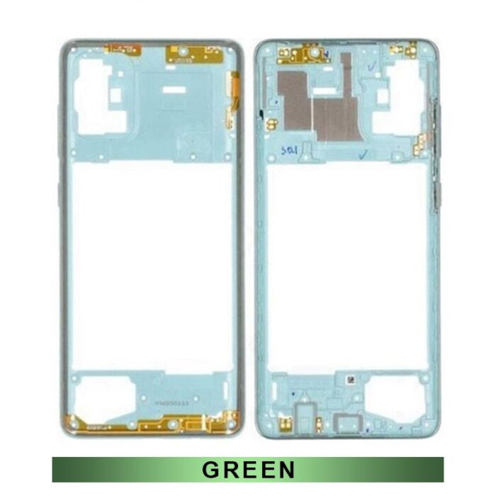 Samsung A71 4G Middle Frame with Volume Flex Green