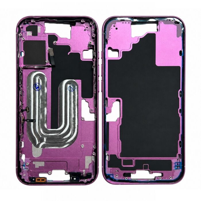 Middle Frame with Power and Volume Flex for iPhone 16 Pink (Best Aftermarket)