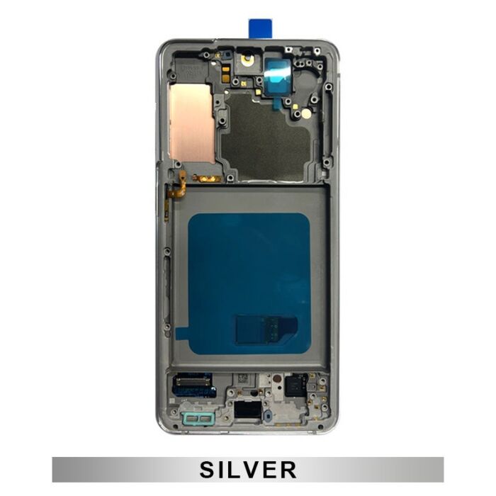 Samsung S21 G991 Service Pack OLED Assembled with Third Party Frame Silver