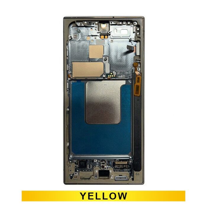 Service Pack OLED Screen Assembled with Third Party Frame for Samsung S24Ultra S928B Yellow