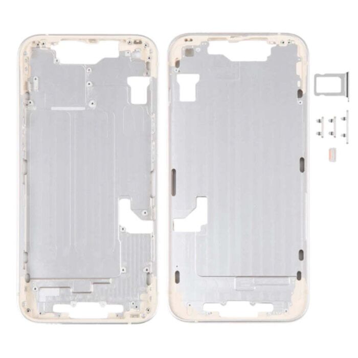 Middle Frame Housing White for iPhone 14 (Best Aftermarket)
