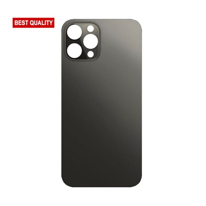 Back Glass Black No Logo for iPhone 12Pro Max (Best Aftermarket)