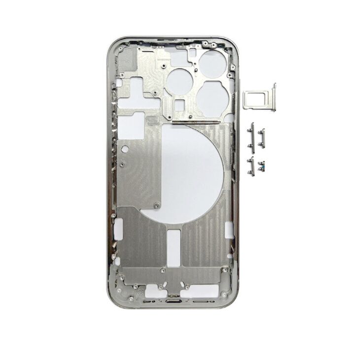 Middle Frame White for iPhone 15Pro (Best Aftermarket)