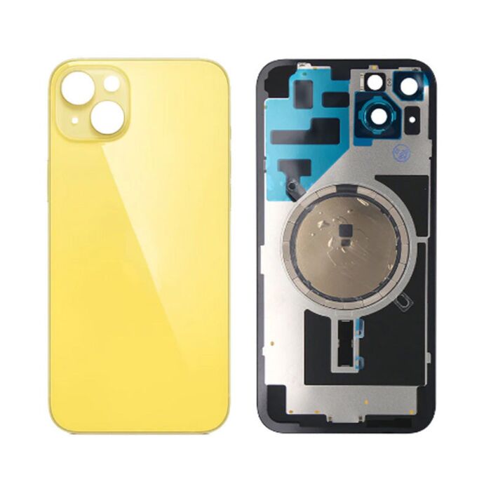 Back Panel with Magnet Yellow No Logo for iPhone 14 (Aftermarket Premium)