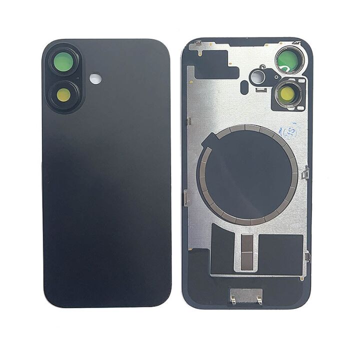 Back Panel with Magnet for iPhone 16Plus Black No Logo (Aftermarket Premium)