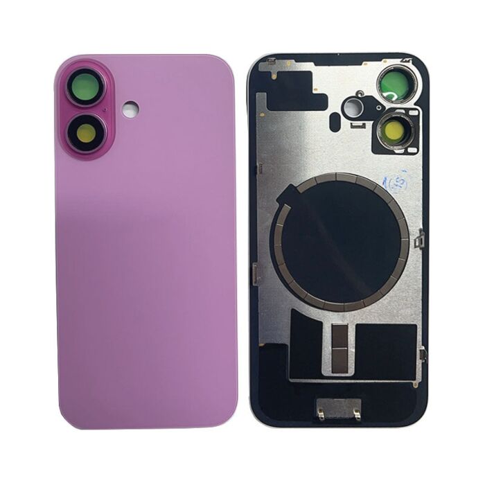 Back Panel with Magnet for iPhone 16 Pink No Logo (Aftermarket Premium)
