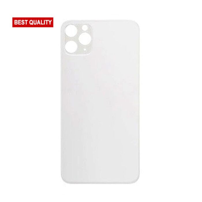 Back Glass White No Logo for iPhone 11Pro Max (Best Aftermarket)