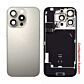 Back Panel with Wireless Charging Flex for iPhone 16Pro Grey No Logo (Configuration Support)