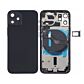 Back Housing with Power Flex Black No Logo for iPhone 12 (Best Aftermarket)