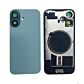 Back Panel with Magnet for iPhone 16Plus Teal No Logo (Aftermarket Premium)