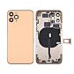 Back Housing with Power Flex Gold No Logo for iPhone 11Pro Max (Best Aftermarket)