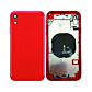 Back Housing with Volume Power Flex Red No Logo for iPhone XR