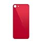 Back Glass Red No Logo  for iPhone SE2020 (SE2) (Big Hole)