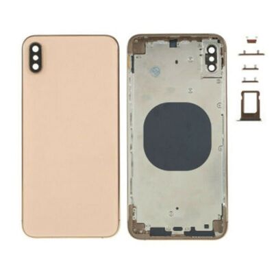 Back Housing without Parts Gold No Logo for iPhone XS Max (Aftermarket High Quality)